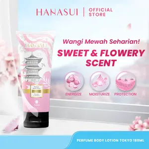 HANASUI Brightening Perfume Body Lotion - Hand and Body Lotion With Niacinamide UVA + UVB Protection Mencerahkan Melembabkan Wangi