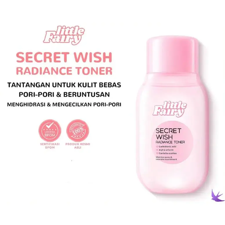 ⭐️COD BPOM⭐️LITTLE FAIRY Secret Wish Radiance Toner brighten Hyaluron soothe  Water Wajah Beruntusan