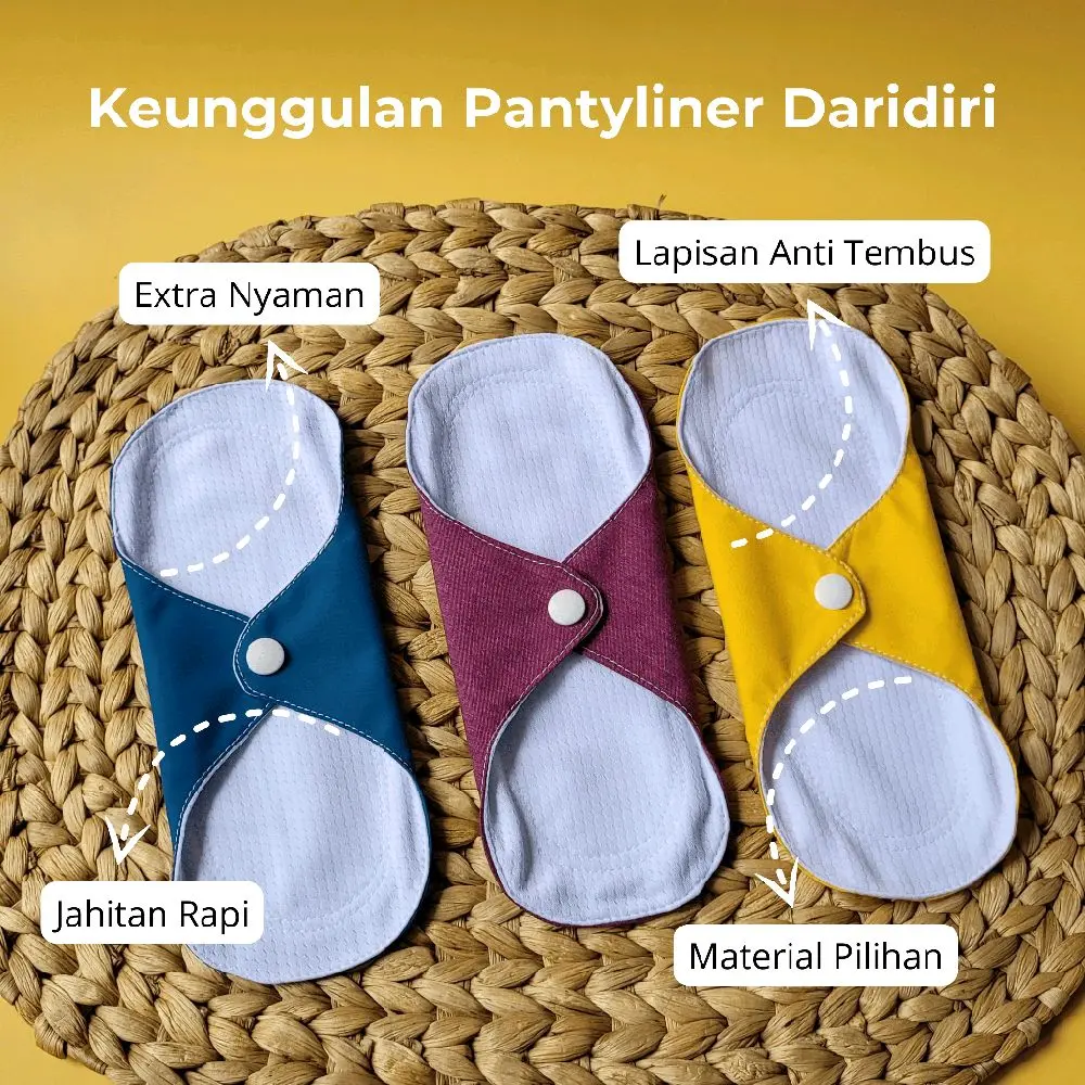Pantyliner Kain Cuci Ulang I Ramah Lingkungan l Anti Tembus I Reusable