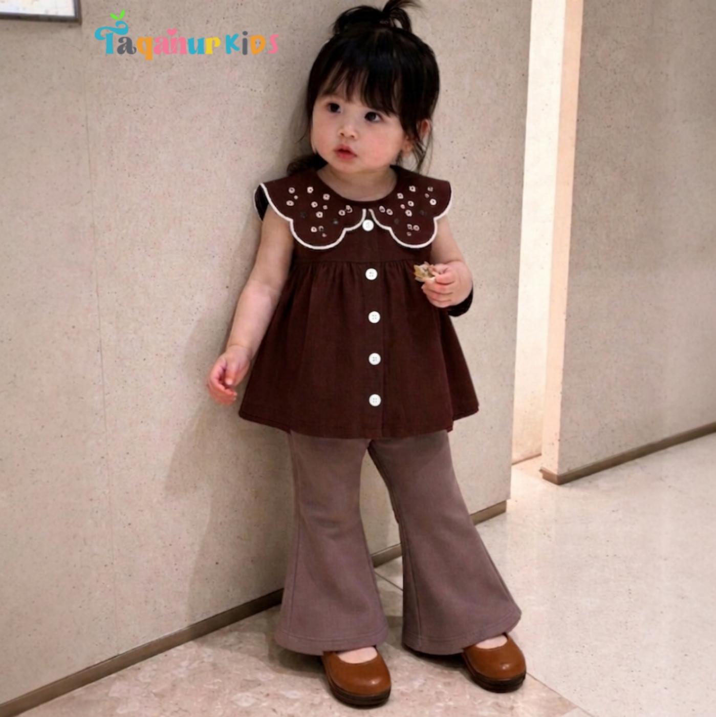 ONESET SAKURA - SETELAN ANAK PEREMPUAN UNTUK USIA 1 - 8 TAHUN BAHAN RAYON TWILL MIX CELANA KNIT MOTIF BORDIR Fashion Fashion ONESET SAKURA - SETELAN ANAK PEREMPUAN UNTUK USIA 1 - 8 TAHUN BAHAN RAYON TWILL MIX CELANA KNIT MOTIF BORDIR Fashion Fashion