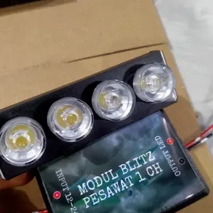 Lampu rakita 4 LED di wajibkan pake modul BLITZ pesawat 1 CH input 12-24 volt Car