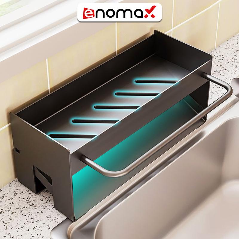  Kệ để miếng rửa bát Enomax đựng đồ rửa chén treo bồn rửa bát chất liệu Thép Carcon trọn đời không gỉ sét  Eno 0162  