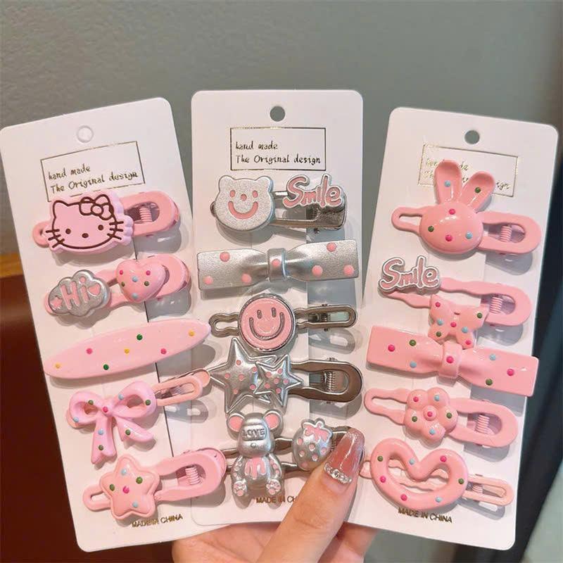 Set 5 Kẹp Tóc Mái Phong Cách Ngọt Ngào Cá Tính