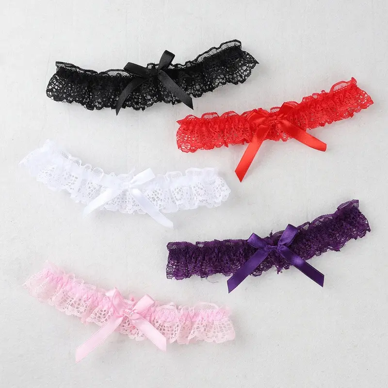 Women's Fashion Lace Floral Bowknot Cosplay Leg Garter Suspender Belt Womenswear Asian Check Lingerie Comfort