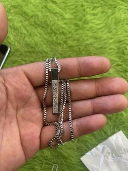 Product Review of Salami Muslim-Hadiah Lebaran Ayatul Kursi Kalung Bar 3D Hadiah Berkah Sehari-Bahan titanium berkualitas tinggi, tidak akan berkarat dan tidak akan memudar-60cmGiftBox|Hadiah Lebaran from R** 1
