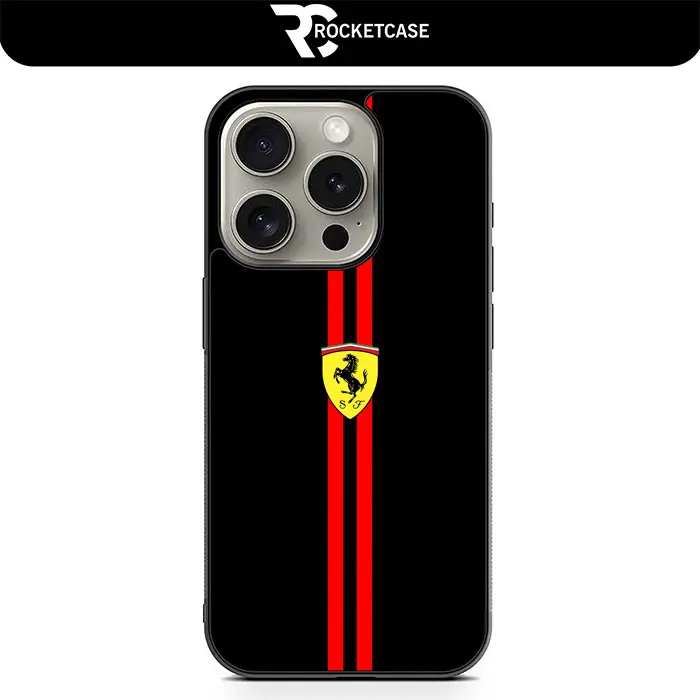 Case Casing iPhone 16 15 14 13 12 11 X XS XR Pro Max Mini Plus Ferrari RC0447 Case Cover
