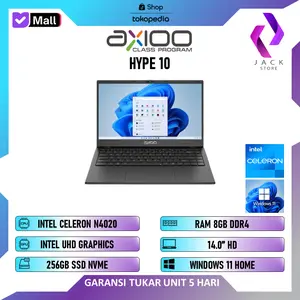 LAPTOP AXIOO HYPE 10 N4020 RAM 8GB SSD 256GB W10 14.0 GARANSI RESMI