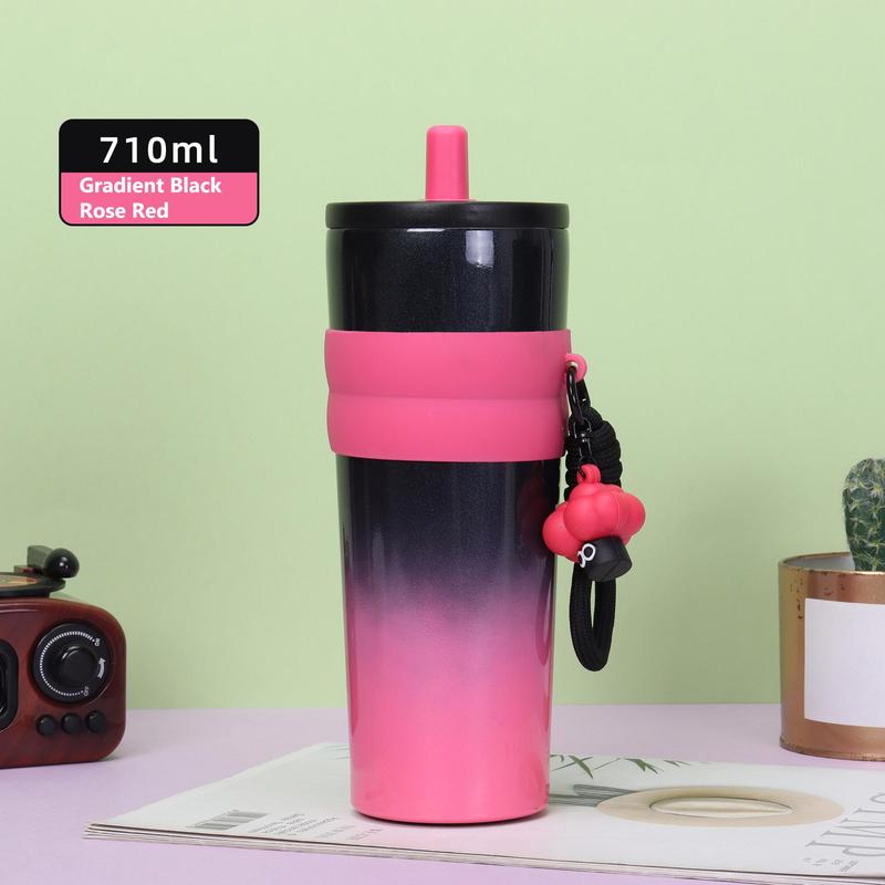 Cốc Đá, Dung Tích Lớn (700ML), Cách Nhiệt Và Làm Mát, Thép Không Gỉ 316, Có Ống Hút, Thích Hợp Cho Văn Phòng, Thiết Kế Nữ Sinh, Cốc Nước Giá Trị Cao, Lý Tưởng Cho Mùa Hè, # Cốc Nước # Cốc Giữ Nhiệt 7