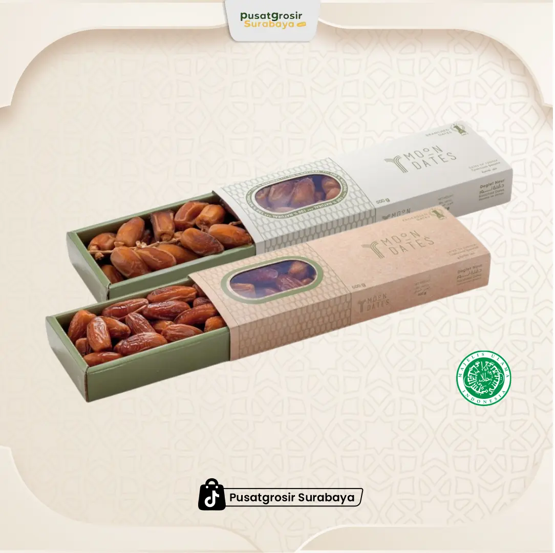 Kurma Tunisia Moon Dates Moondate 500g Non Tangkai Processed Madu Manis Daging Tebal Biji Kecil