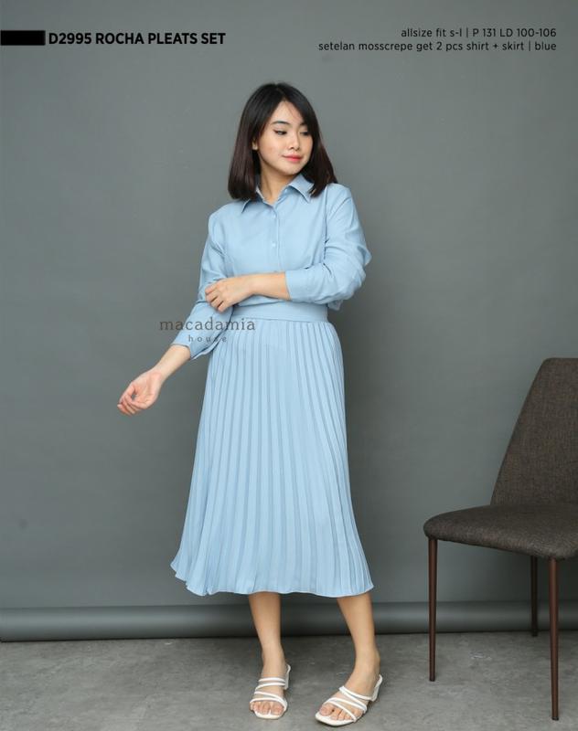 D2995 ROCHA PLEATS SET - MACADAMIA HOUSE FASHION WANITA 1