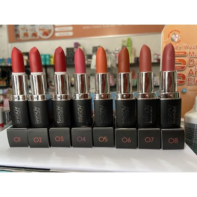 BRASOV LIPSTICK MATTE ALL SHADE WARNA 3.8GR LIPSTIK PUTAR