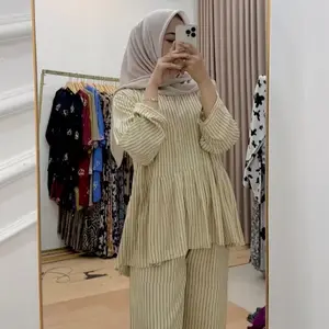 daily one set salur rayon premium salur kekinian / lebar dada 120 adem busui bumil terbaru