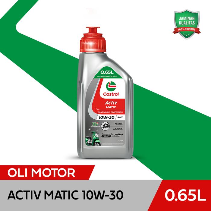 Gambar Oli Mesin Motor Castrol Activ Matic 10W-30 (0.65L) dari Castrol Indonesia Kota Administrasi Jakarta Timur Tokopedia
