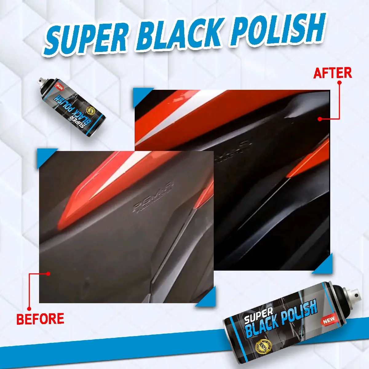 SALE!!!SUPER BLACK POLISH,PENGHITAM/PENGKILAP BODY MOTOR