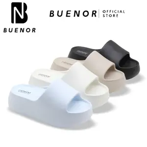 BUENOR - Sandal Selop Wanita Wedges EVA Empuk Polos Elegan