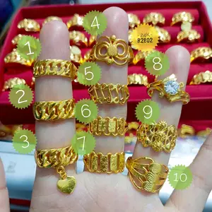 cincin rantai 1-10 wrn24karat bisa disepuh ulang