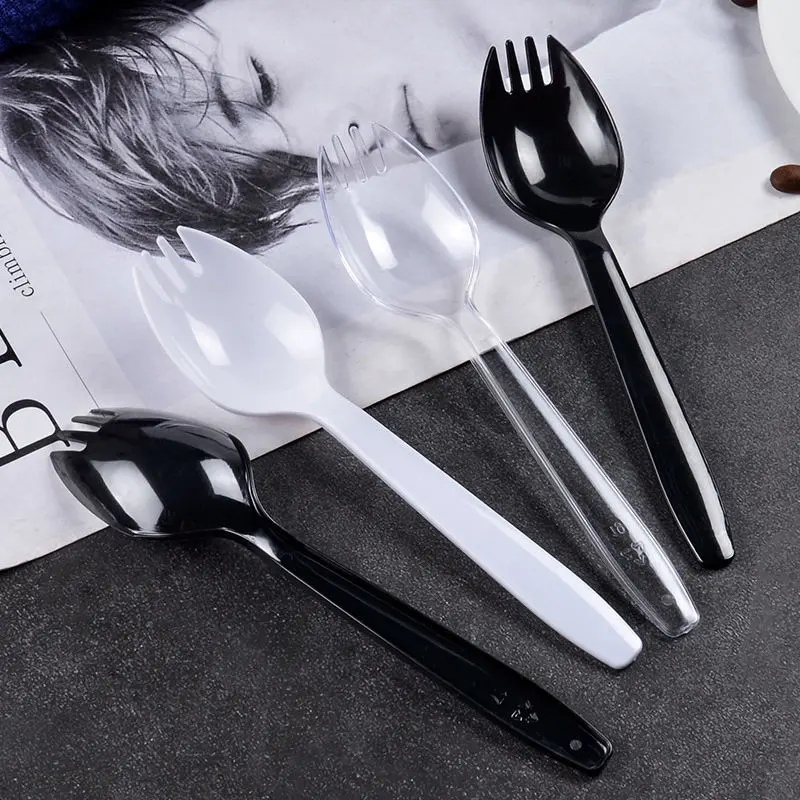 Sendok Dan Garpu 2in1 Sendok Plastik Garpu Plastik Sendok Spork 1