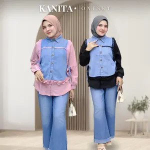 One Set 3in1 ( Kanita ) - Setelan Celana Wanita Casual