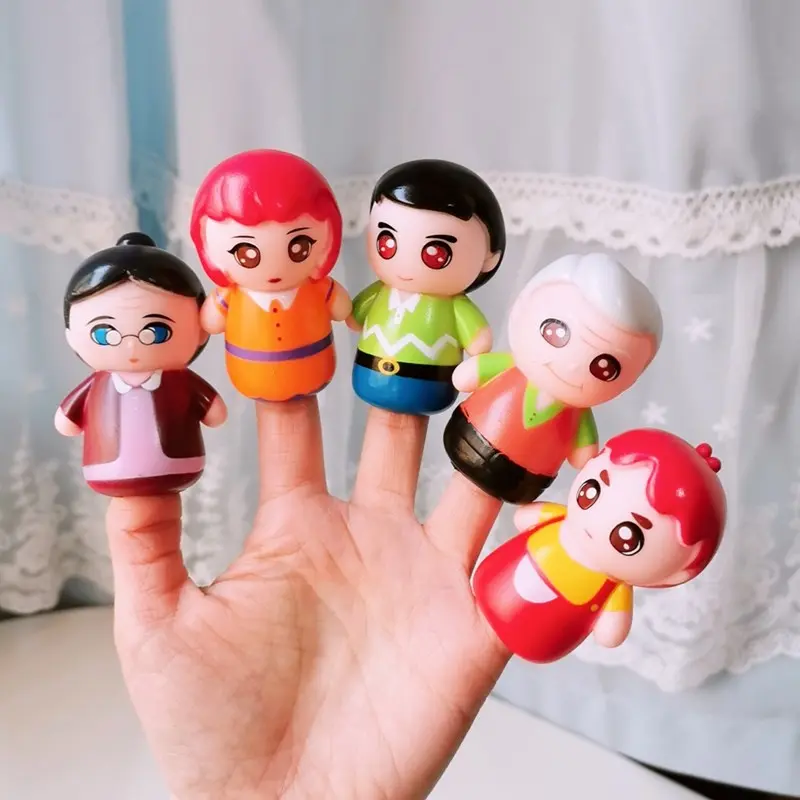 Mainan Soft Finger Puppet Jari Tangan Boneka 5 PCS / Finger Family Bahan full Karet 2
