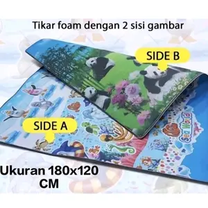 KARPET SPON BOLAK BALIK 120x180 CM / TIKAR KARPET MOTIF KARAKTER Anti selip
