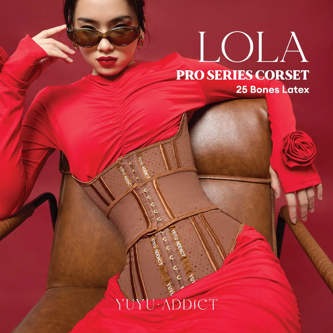 YUYUADDICT - Lola Pro Series 25 Bones Latex Waist Trainer Corset