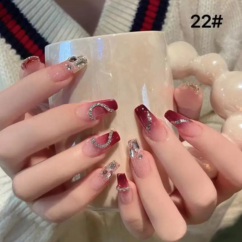 Kuku Palsu Premium Panjang Wedding-Wisuda - Nail Art
