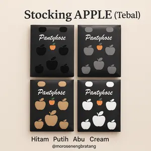 PANTYHOSE stocking Celana tebal APPLE Hitam Abu Putih Cream (warna kulit)