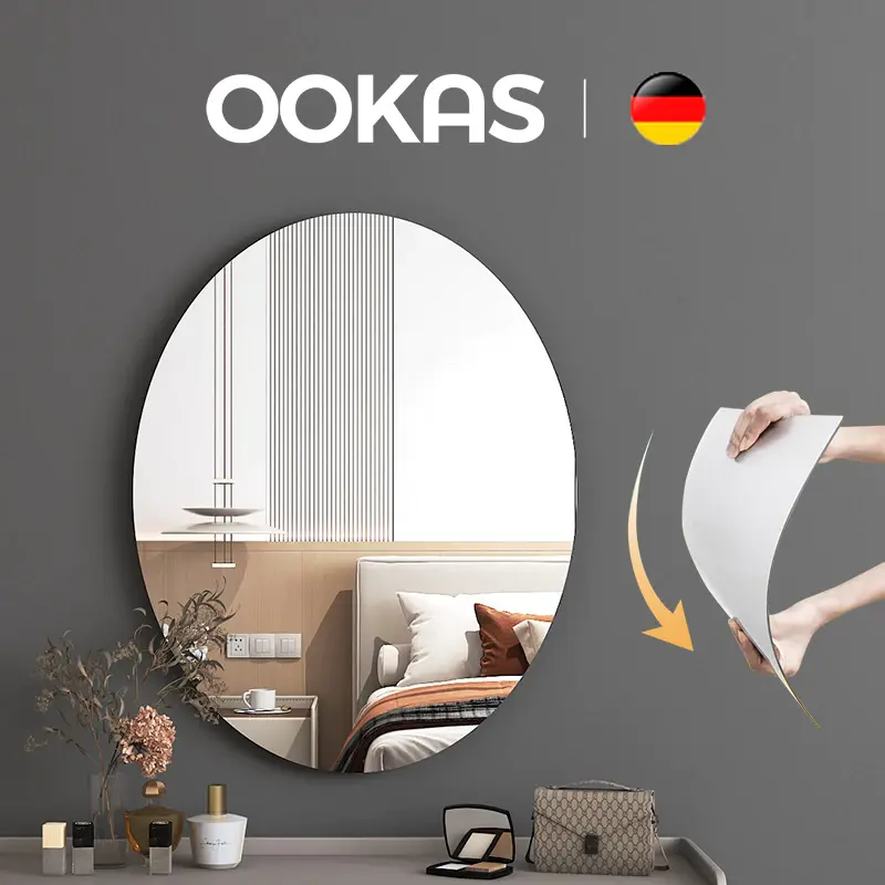 Akrilik Cermin convex mirror kaca cermin aesthetic jendela aluminium stiker dinding Cermin ukuran penuh mirror