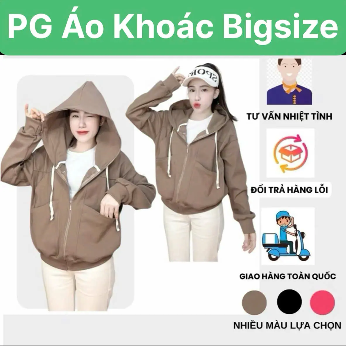 Áo Khoác Nữ Chống Nắng 40kg_60kg Chất Liệu Thun Gân Mềm Mại Co Giãn,4 Túi Ngoài,2 Túi Nón Rộng Women Top Jacket Màu Xám