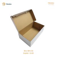 Gambar Kardus Box Packing 31x18x11 Putih Polos Duplek + Kraft untuk Sepatu & Sandal - Tokodus TKI dari Tokodus TKI Kab. Bandung 3 Tokopedia
