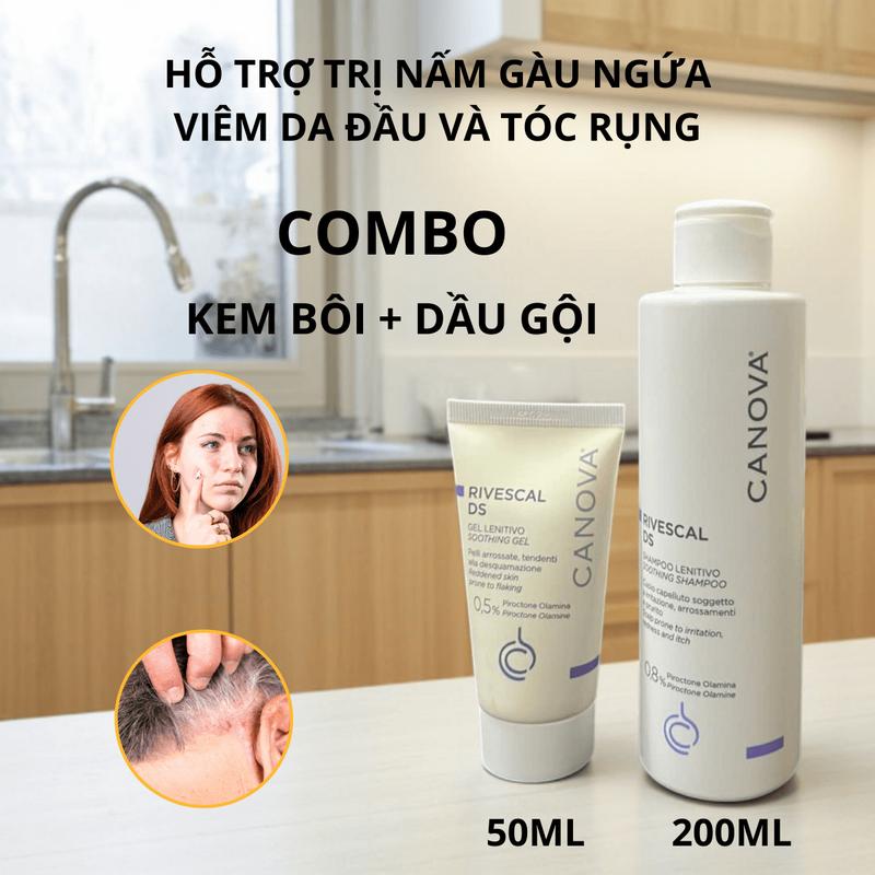 Product Introduction of Chuyên Nấm Gàu Viêm Da Tiết Bã - Dầu Gội Kem Bôi Canova Rivescal DS Nhập Khẩu Chính Hãng Từ Ý 33