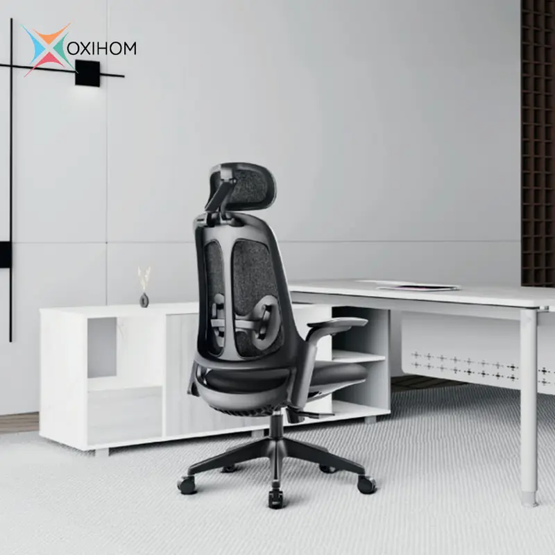 OXIHOM FM7217 Kursi Mesh Kursi Gaming Kursi Kantor dengan Foot Rest Nyaman Ergonomis Stylish untuk Produktivitas Kerja dan Kenyamanan Bermain yang Optimal Furniture Roda 4