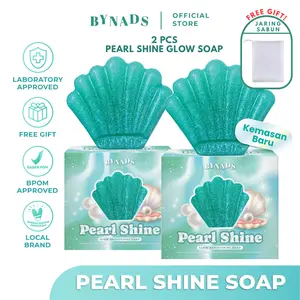 [2PCS] Bynads Pearl Shine Glow Brightening Soap With 8% Niacinamide Sabun Batang Pencerah Badan Dan Wajah Face Soap By Bynads