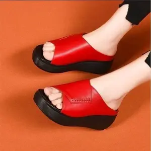 Sandal Wedges Wanita Terbaru Kekinian Korean Style