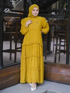 Arnufi - Gamis Arfia Ceruty Polos Premium