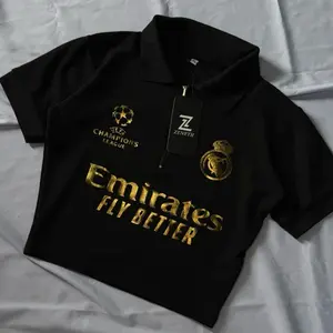 CROPTOP POLO ZIPPER YKK - HALA MADRID SIMPEL ELEGANT ZENETH OFFICIAL STORE - Hitam pekat cotton 100%