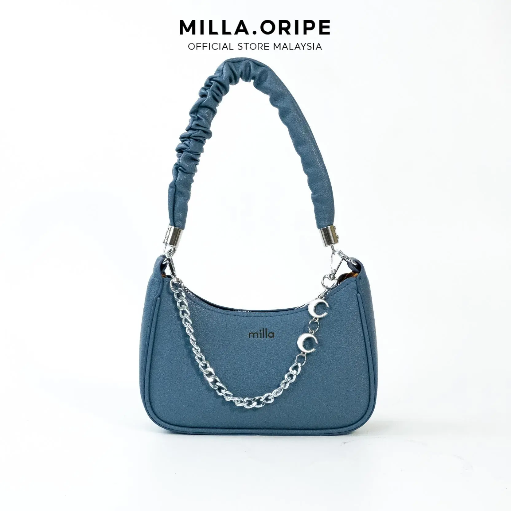 Milla Lexi Pebbled Leather Pochette Women Shoulder Bag (Free Strape)