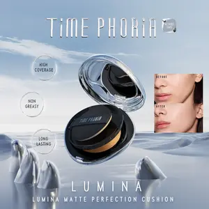 TIMEPHORIA - Lumina Matte Perfection Cushion 11g, Coverage Lembut, Tahan Lama 12 Jam, Ringan & Alami