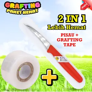 Paket Pisau Okulasi Grafting & Tape 3CM Alat Taman Kebun Stek Tanaman Cangkok Mudah Digunakan
