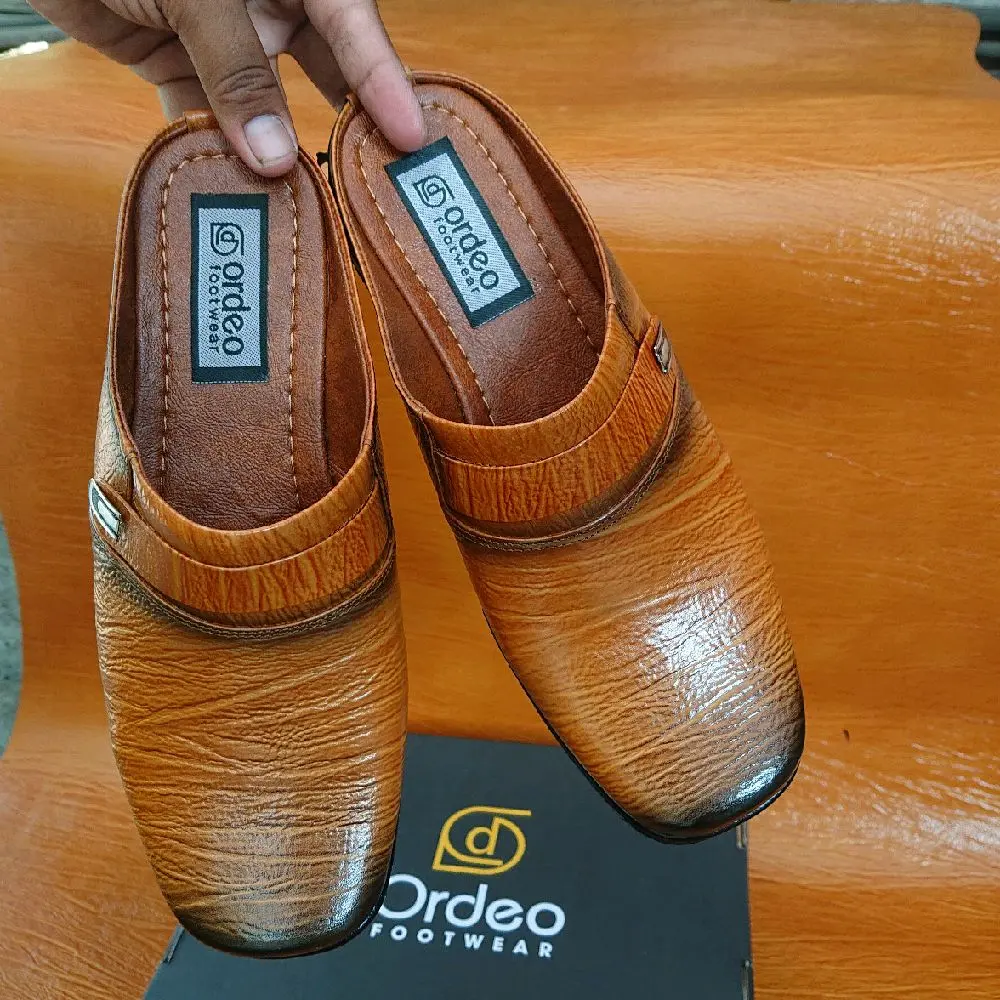 Ordeo Sepatu Kulit Sapi Asli Model Slop Bustong untuk Keseharian & Pesta Bahan Ringan TPR Ukuran 39-43 SepatuPria SepatuKulit