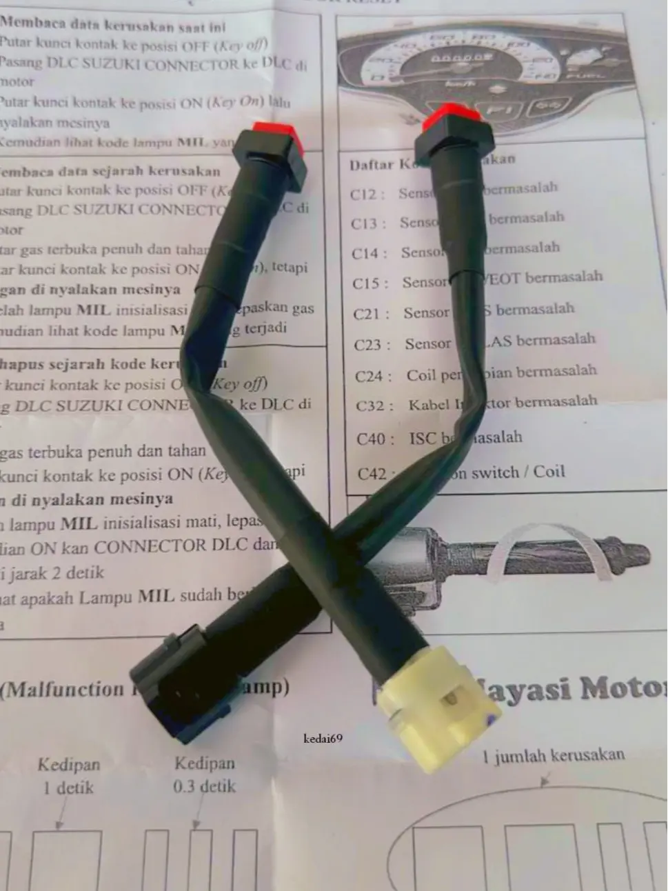 Alat Reset Manual Suzuki 2Pin-DLC Suzuki Push off