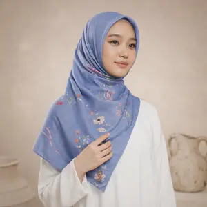 Zoya - FLEUR Scarf - Kerudung Hijab Segiempat Motif With BOX