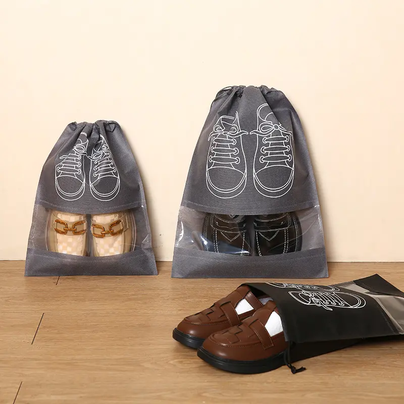 Missoofficial.id PC1009 Tas Serut Shoes Bag Penyimpanan Sepatu dan Sendal Kantong Tali Serut Serbaguna Kantong Penyimpanan Pakaian Plastik 5