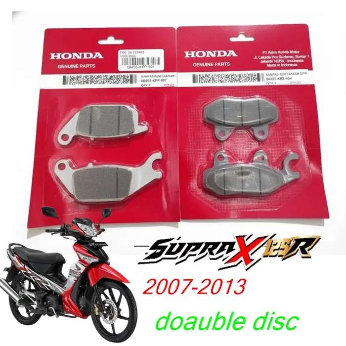 Dispad Sepasang Set Depan Belakang Supra X 125 Double Disc DD 2007-2013 Kampas Rem Cakram original