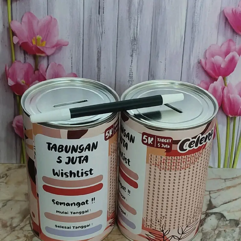 CELENGAN TARGET CELENGAN KOIN TARGET 5 JT BUKA TUTUP DAN PERMANEN SMAL (S) Plastik 1