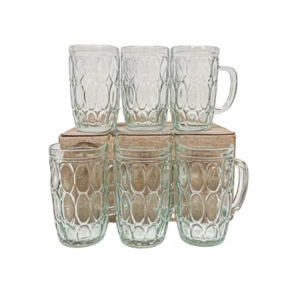 ISI 6 PCS GELAS KACA JEMPOL / GELAS IE / CENDOL / ES KELAPA / MUG KACA