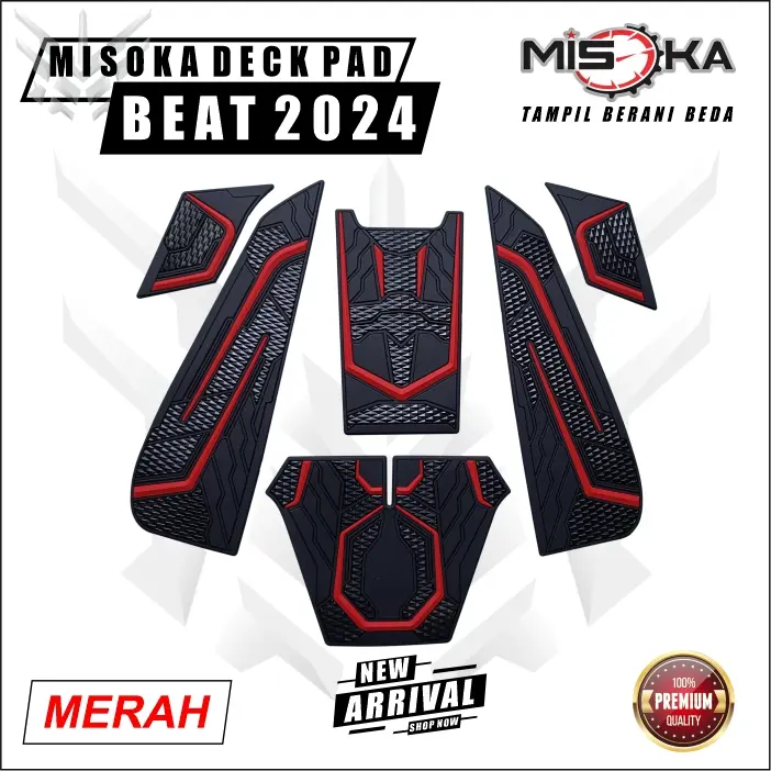 Misoka Deck pad Cover Beat Deluxe 2024 Street 2024 keyless Aksesoris motor Honda Murah Beat Deluxe generasi ke 2 0