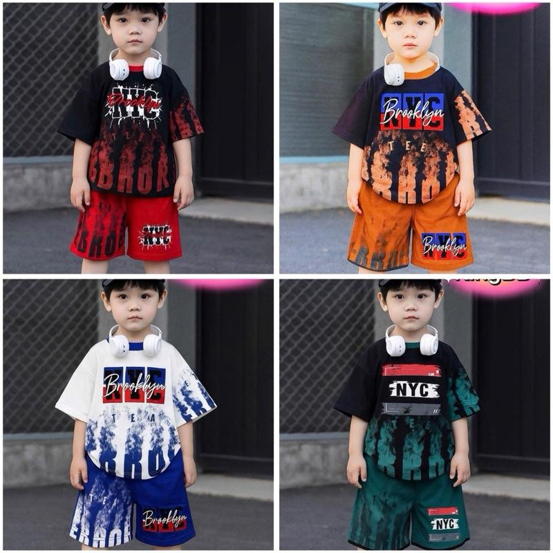   4Bộ -158K   Cộc Tay Cho Bé Chất thun lạnh mềm mịn mát co dãn 4  size 8-40kg ,mặc dễ chịu   NYC  