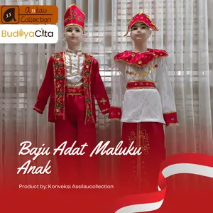 BudayaCita - Baju adat anak Maluku - satu set (Laki-laki/Perempuan)