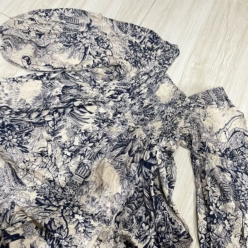 MIDI DRESS BIGFLOW SMOK AT/rayon diamond premium Casual Lembut Wanita Panjang Etnik Nyaman Twill well 5